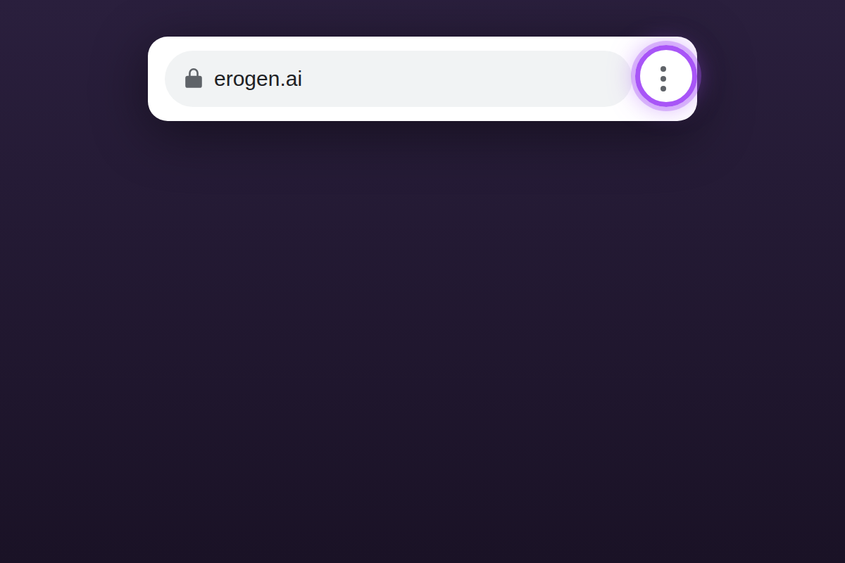Chrome toolbar with the three-dot menu highlighted