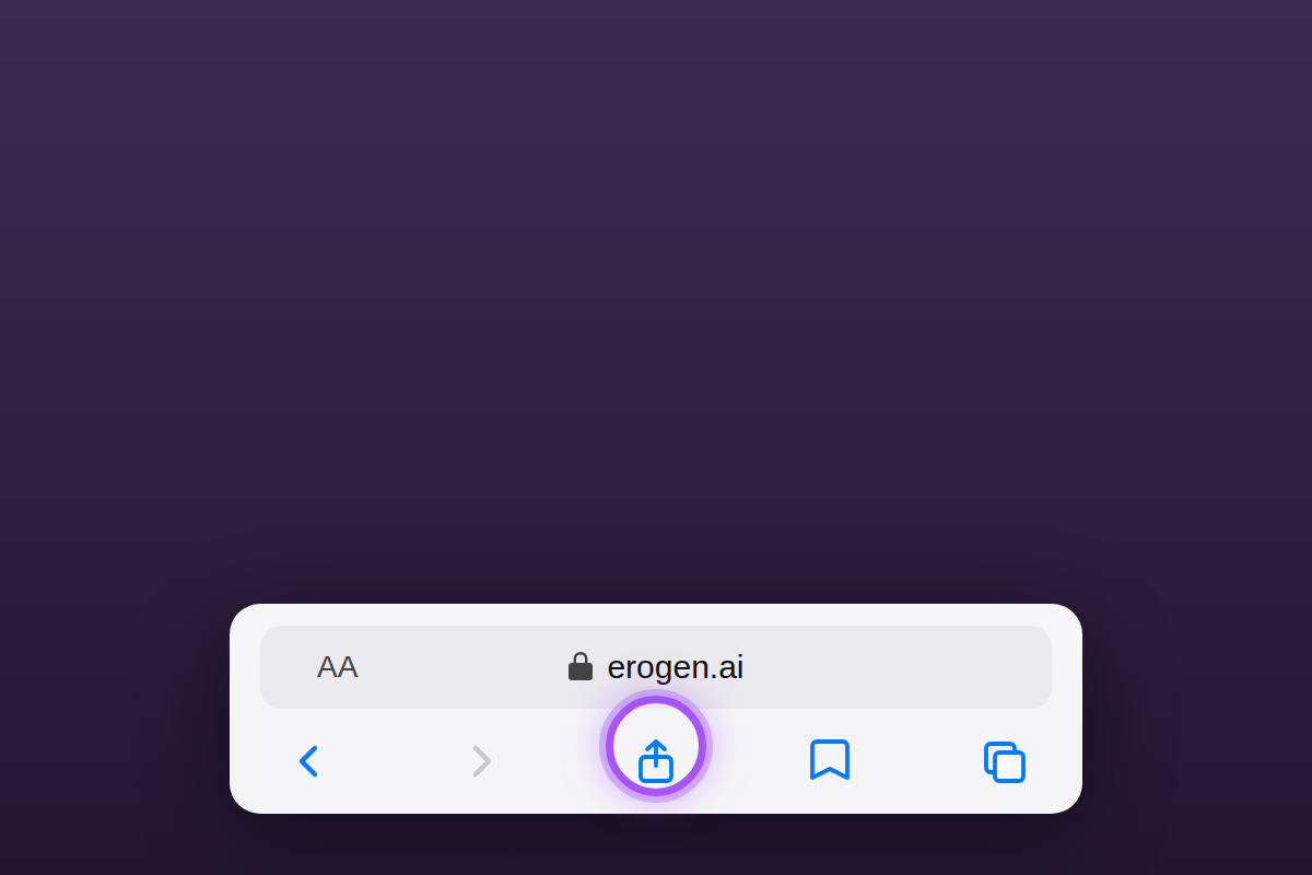 Safari toolbar with the Share button highlighted